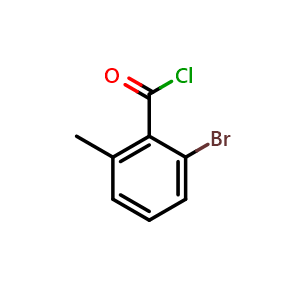 Chemical structure of 2-Bromo-6-methylbenzoyl chloride , CAS 535961-79-6, AChemBlock AD297609