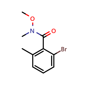 Chemical structure of 2-bromo-N-methoxy-N,6-dimethylbenzamide , CAS 1870097-80-5, AChemBlock AD297612