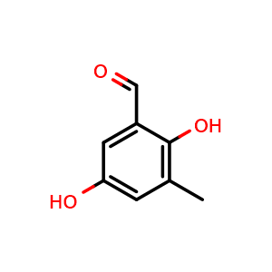 Chemical structure of 2,5-dihydroxy-3-methylbenzaldehyde , CAS 108372-60-7, AChemBlock AD297613