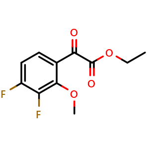 Chemical structure of ethyl 2-(3,4-difluoro-2-methoxyphenyl)-2-oxoacetate , CAS 1898149-04-6, AChemBlock AD297629