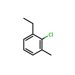 Chemical structure of 2-chloro-1-ethyl-3-methylbenzene , CAS 344612-25-5, AChemBlock AD297657