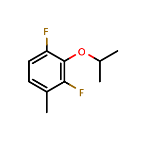 Chemical structure of 1,3-difluoro-2-isopropoxy-4-methylbenzene , CAS 2921679-82-3, AChemBlock AD297669