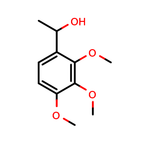 Chemical structure of 1-(2,3,4-trimethoxyphenyl)ethanol , CAS 41038-42-0, AChemBlock AD297683