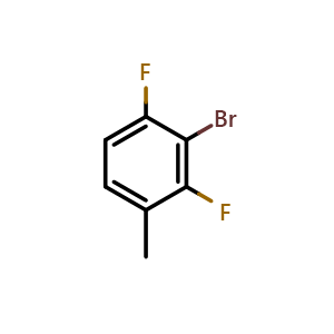 Chemical structure of 2-bromo-1,3-difluoro-4-methylbenzene , CAS 847502-89-0, AChemBlock AD297686