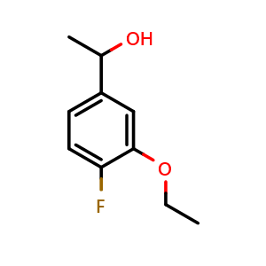Chemical structure of 1-(3-ethoxy-4-fluorophenyl)ethanol , CAS 1443334-87-9, AChemBlock AD297692