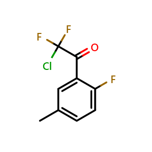 Chemical structure of 2-chloro-2,2-difluoro-1-(2-fluoro-5-methylphenyl)ethanone , CAS 1565720-40-2, AChemBlock AD297696