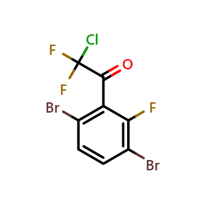 Chemical structure of 2-chloro-1-(3,6-dibromo-2-fluorophenyl)-2,2-difluoroethanone , CAS 2921896-61-7, AChemBlock AD297705