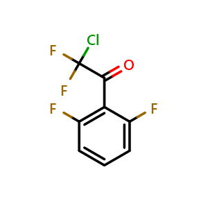 Chemical structure of 2-chloro-1-(2,6-difluorophenyl)-2,2-difluoroethanone , CAS 1564523-37-0, AChemBlock AD297708