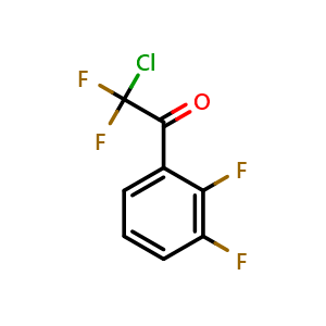Chemical structure of 2-chloro-1-(2,3-difluorophenyl)-2,2-difluoroethanone , CAS 1565951-37-2, AChemBlock AD297709