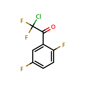 Chemical structure of 2-chloro-1-(2,5-difluorophenyl)-2,2-difluoroethanone , CAS 1564749-54-7, AChemBlock AD297710