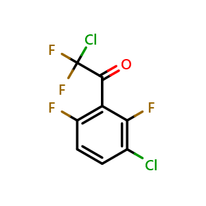 Chemical structure of 2-chloro-1-(3-chloro-2,6-difluorophenyl)-2,2-difluoroethanone , CAS 2921908-95-2, AChemBlock AD297712