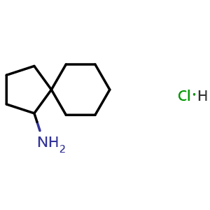 Chemical structure of spiro[4.5]decan-1-amine hydrochloride , CAS 1955547-24-6, AChemBlock AD315317