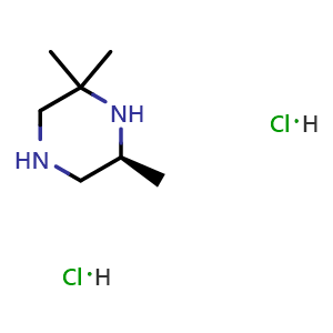 Chemical structure of (S)-2,2,6-trimethylpiperazine dihydrochloride , CAS 170033-49-5, AChemBlock AD316230