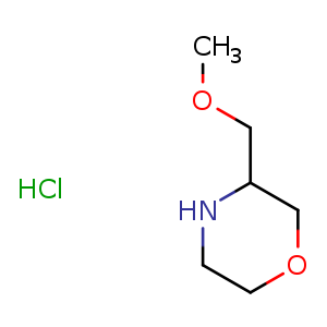 Chemical structure of 3-Methoxymethylmorpholine hydrochloride , CAS 955400-08-5, AChemBlock B-1047