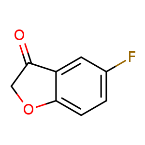 Chemical structure of 5-Fluoro-benzofuran-3-one , CAS 60770-49-2, AChemBlock B-1139