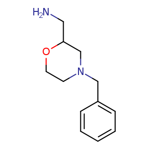 Chemical structure of 4-Benzyl-2-(aminomethyl)morpholine , CAS 110859-47-7, AChemBlock B-1151