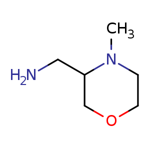 Chemical structure of 4-Methyl-3-(aminomethyl)morpholine , CAS 68431-71-0, AChemBlock B-1157