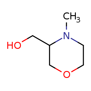 Chemical structure of 4-Methyl-3-(hydroxymethyl)morpholine , CAS 1159598-86-3, AChemBlock B-1177