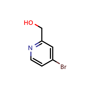 Chemical structure of 4-Bromo-2-pyridinemethanol , CAS 131747-45-0, AChemBlock B-1208