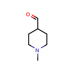Chemical structure of N-Methyl-piperidine-4-carboxaldehyde , CAS 50675-21-3, AChemBlock B-1284