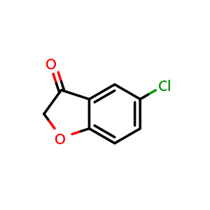 Chemical structure of 5-Chloro-benzofuran-3-one , CAS 3261-05-0, AChemBlock B-1796