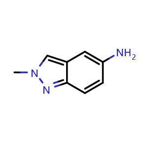Chemical structure of 5-Amino-2-methylindazole , CAS 60518-59-4, AChemBlock C-2040