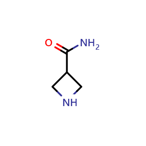 Chemical structure of Azetidine-3-carboxamide , CAS 740768-99-4, AChemBlock C-2241