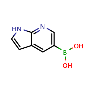 Chemical structure of 7-Azaindole-5-boronic acid , CAS 944059-24-9, AChemBlock C-2319