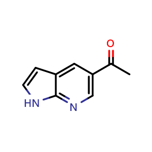 Chemical structure of 5-Acetyl-7-azaindole , CAS 944937-14-8, AChemBlock C-2320