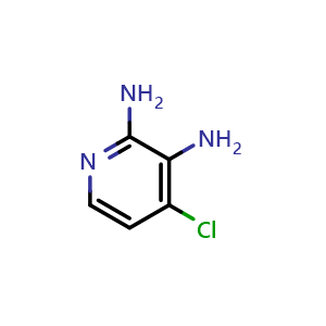 Chemical structure of 2,3-Diamino-4-chloropyridine , CAS 24484-98-8, AChemBlock C-2327