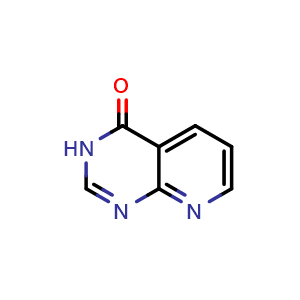 Chemical structure of Pyrido[2,3-d]pyrimidin-4(H)-one , CAS 24410-19-3, AChemBlock C-2354