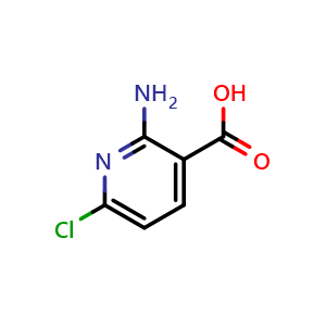 Chemical structure of 2-Amino-6-chloronicotinic acid , CAS 58584-92-2, AChemBlock C-2357