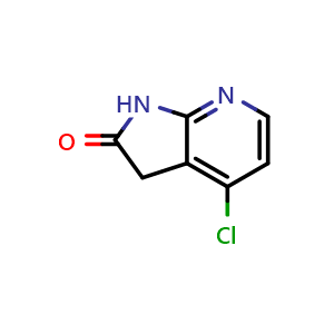 Chemical structure of 4-Chloro-1H-pyrrolo[2,3-b]pyridin-2(3H)-one , CAS 346599-62-0, AChemBlock C-2374