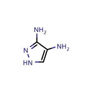 Chemical structure of 3,4-Diaminopyrazole , CAS 16461-98-6, AChemBlock C-2387