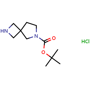 Chemical structure of 6-Boc-2,6-diazaspiro[3.4]octane hydrochloride , CAS 1841081-35-3, AChemBlock C-2393-1