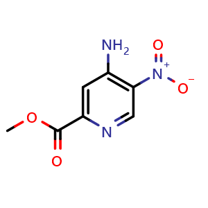 Chemical structure of Methyl 4-amino-5-nitropyridine-2-carboxylate , CAS 850544-21-7, AChemBlock C-2757