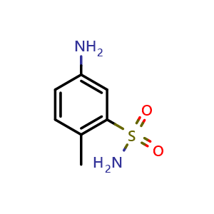 Chemical structure of 5-Amino-2-methylbenzenesulfonamide , CAS 6973-09-7, AChemBlock C-2791