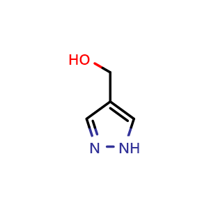 Chemical structure of 4-Hyroxymethyl-1H-pyrazole , CAS 25222-43-9, AChemBlock C-2849
