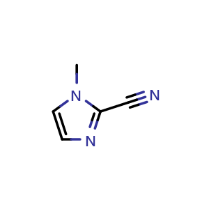 Chemical structure of 1-Methyl-2-cyanoimidazole , CAS 45515-45-5, AChemBlock C-2880