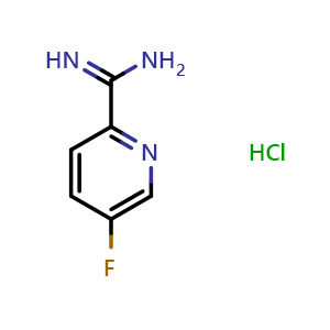 Chemical structure of 5-Fluoropyridine-2-carboxamidine hydrochloride , CAS 1179362-15-2, AChemBlock C-2886