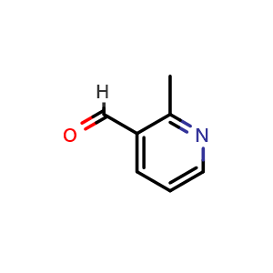 Chemical structure of 2-Methylpyridine-3-carboxaldehyde , CAS 60032-57-7, AChemBlock C-2892