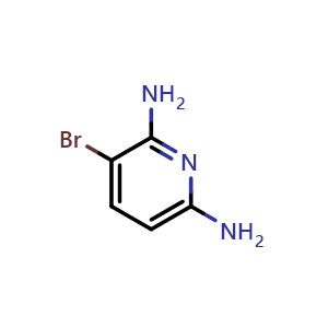 Chemical structure of 3-Bromo-2,6-diaminopyridine , CAS 54903-86-5, AChemBlock C-2939