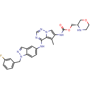 Chemical structure of BMS-599626 , CAS 714971-09-2, AChemBlock C-2974