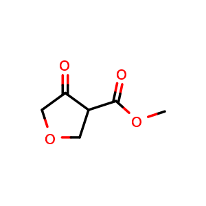 Chemical structure of Methyl 4-oxotetrahydrofuran-3-carboxylate , CAS 57595-23-0, AChemBlock C-2979