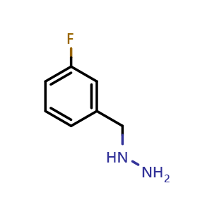 Chemical structure of 3-Fluorobenzylhydrazine , CAS 51421-16-0, AChemBlock C-3248
