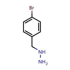 Chemical structure of 4-Bromobenzylhydrazine , CAS 45811-94-7, AChemBlock C-3250