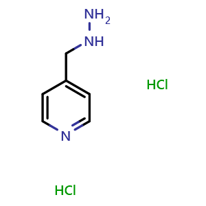 Chemical structure of 4-(Hydrazinomethyl)pyridine dihydrochloride , CAS 89598-56-1, AChemBlock C-3253