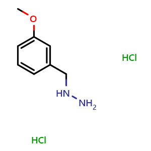 Chemical structure of 3-Methoxybenzylhydrazine dihydrochloride , CAS 849021-11-0, AChemBlock C-3257