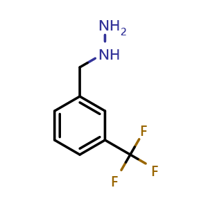 Chemical structure of 3-Trifluoromethylbenzylhydrazine , CAS 51421-34-2, AChemBlock C-3259