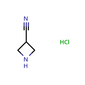 Chemical structure of 3-Cyanoazetidine hydrochloride , CAS 345954-83-8, AChemBlock C-3276